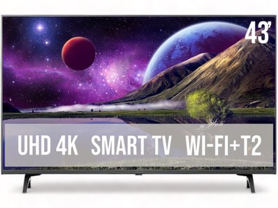 Телевізор LED Smart TV 43' діагональ UHD TV  012201 фото