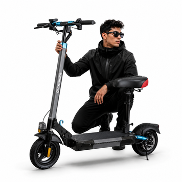 Електросамокат A16 CRUZZER (1200W, 48V/21Ah, до 55 км, 10") Чорний 00414 фото