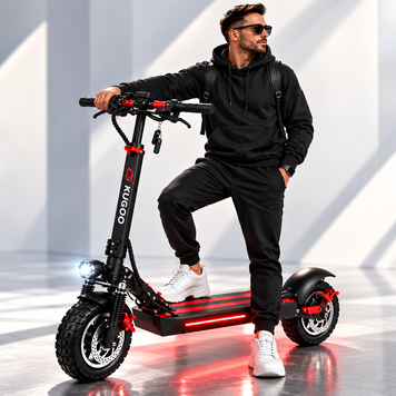 Електросамокат Kugoo M4 Pro (1000W, 48V, 18Ah) з сидінням - Чорний EK380-00411 фото