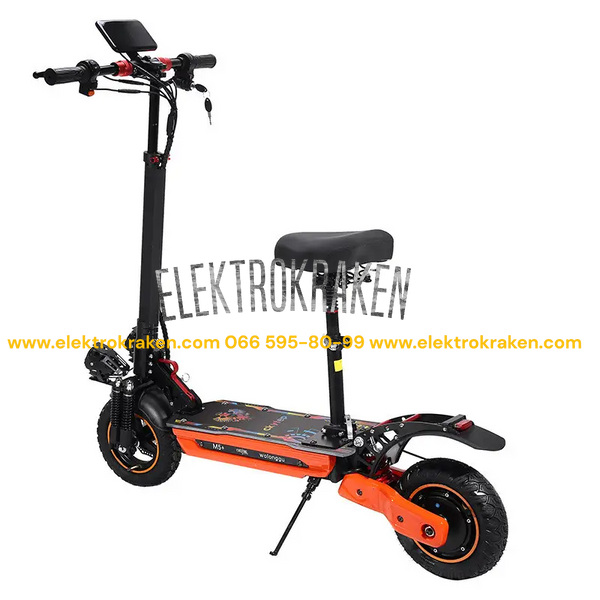 Електросамокат M5+ BEST 1800W 48V 35Ah до 77 км/год, запас ходу до 80 км, з сидінням та LED-підсвіткою 00M5 фото