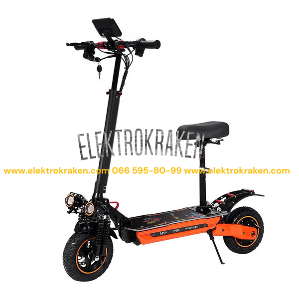 Електросамокат M5+ BEST 1800W 48V 35Ah до 77 км/год, запас ходу до 80 км, з сидінням та LED-підсвіткою 00M5 фото