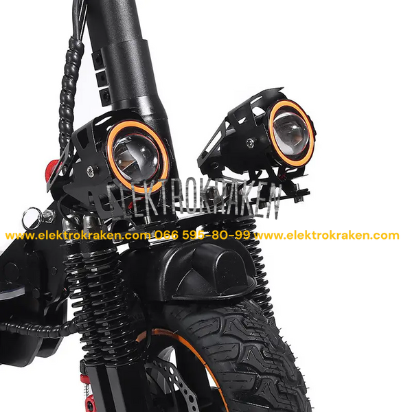 Електросамокат M5+ BEST 1800W 48V 35Ah до 77 км/год, запас ходу до 80 км, з сидінням та LED-підсвіткою 00M5 фото