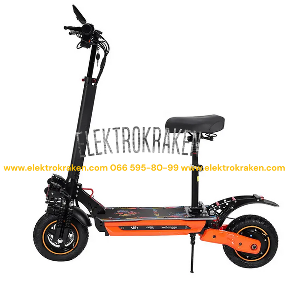 Електросамокат M5+ BEST 1800W 48V 35Ah до 77 км/год, запас ходу до 80 км, з сидінням та LED-підсвіткою 00M5 фото