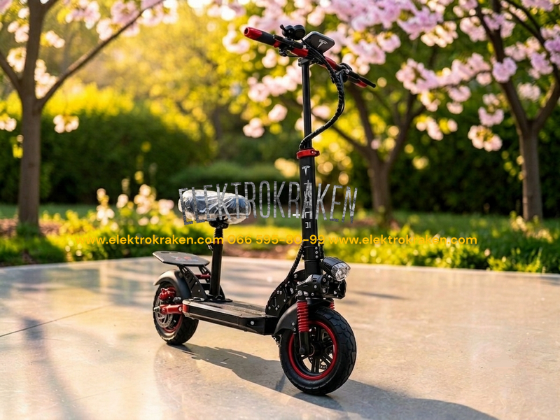 Електросамокат Tesla 1500W 21Ah, 10.5" з сидінням &mdash; Чорний  EK380-00401 фото