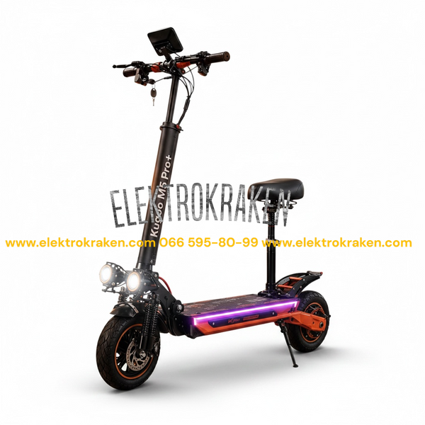 Електросамокат Kugoo M5 Pro+ (1800W, 35000 mAh) з сидінням &mdash; Чорний EK450-8801 фото