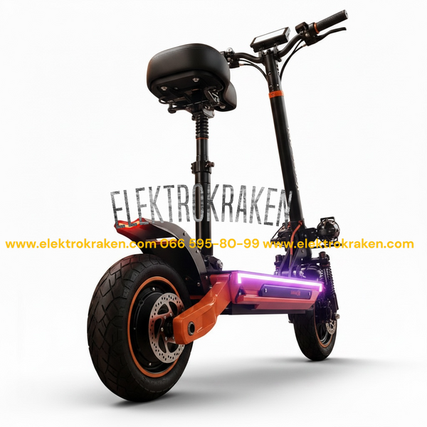Електросамокат Kugoo M5 Pro+ (1800W, 35000 mAh) з сидінням &mdash; Чорний EK450-8801 фото