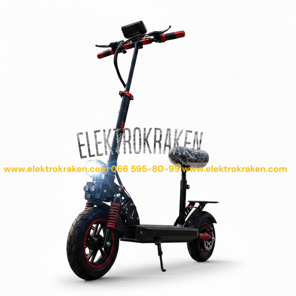 Электросамокат Kugoo M4 Pro+ (1200W, 48V, 21Ah) с сиденьем &mdash; Черный EK380-00410  фото