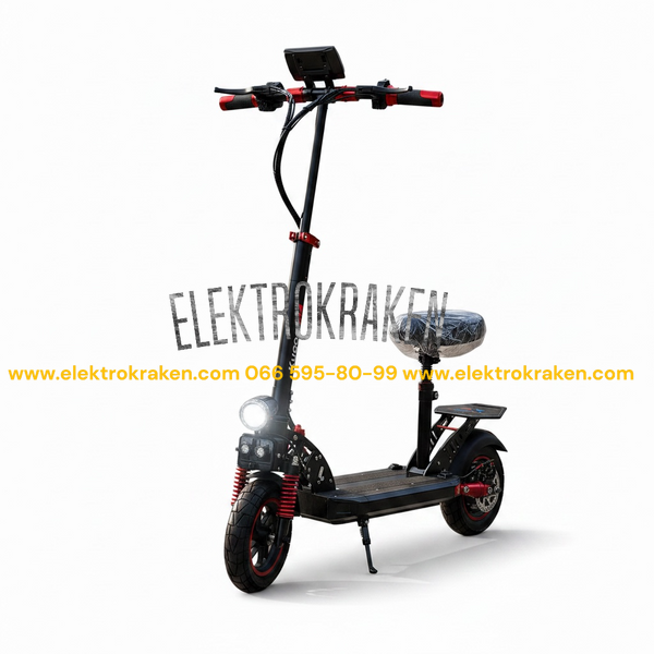 Электросамокат Kugoo M4 Pro+ (1200W, 48V, 21Ah) с сиденьем &mdash; Черный EK380-00410  фото