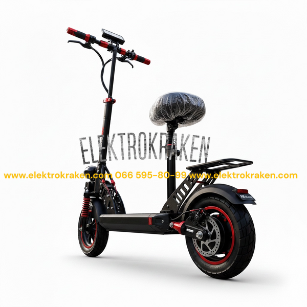 Электросамокат Kugoo M4 Pro+ (1200W, 48V, 21Ah) с сиденьем &mdash; Черный EK380-00410  фото