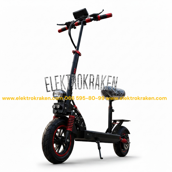 Электросамокат Kugoo M4 Pro+ (1200W, 48V, 21Ah) с сиденьем &mdash; Черный EK380-00410  фото